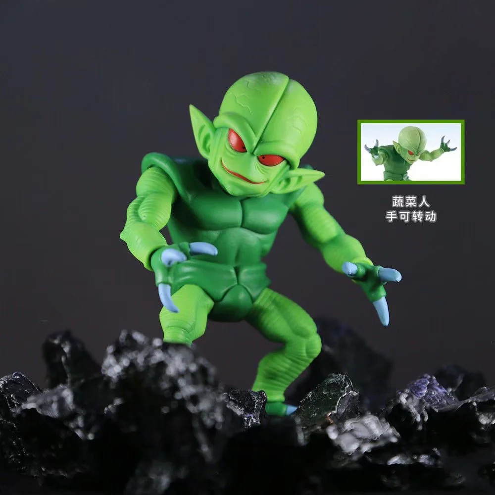 动漫七龙珠z保卫地球2蔬菜人栽培人手办头手可动界王模型摆件袋装