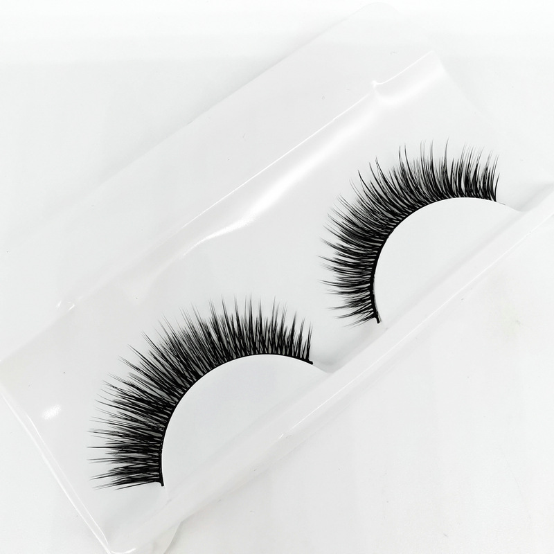 Huiyuan False Eyelashes 024 Eye Tail Lengthened Natural Cross Nude Makeup Long Daily Makeup Eyelash 15 Pairs