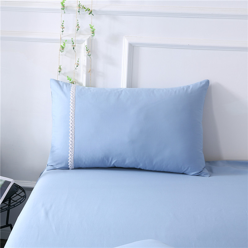 外贸 全棉斜纹枕套 花边 纯棉枕头套 48*74枕套一对装特价清仓