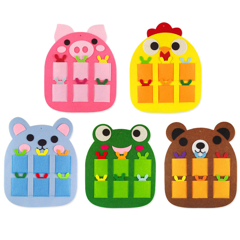 Children's for Kindergarten Felt Morning Inspection Bag. Sign-in Bag. Shuttle Card Bags.