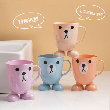 儿童刷牙杯卡通漱口杯可爱宝宝牙缸杯创意防摔小男孩女孩牙刷杯子