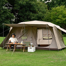 屋脊13两室一厅帐篷户外野营过夜速搭自动露营全套装备防风防晒