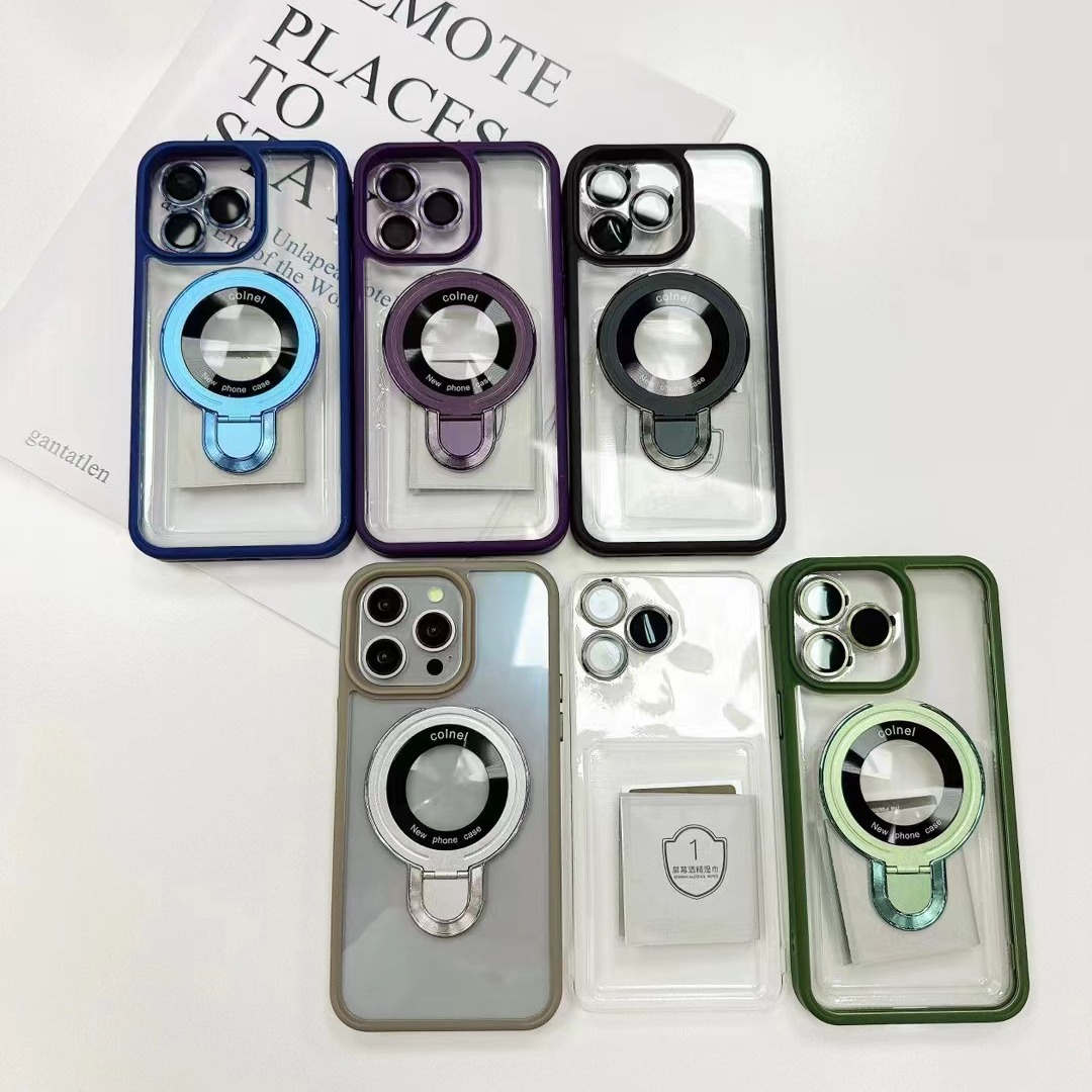 适用于苹果ipone1112131415全系列放大镜磁吸可折叠支架镜头膜