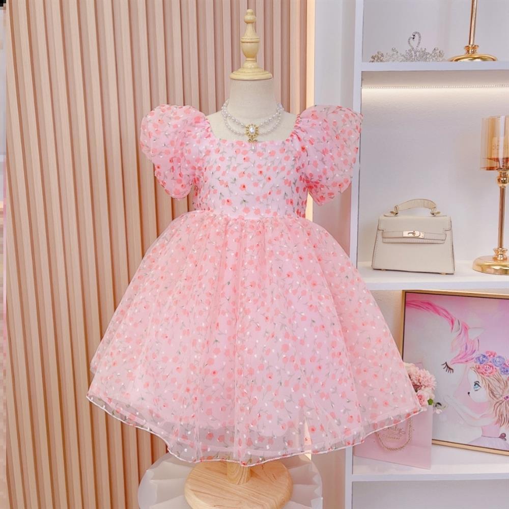 女童连衣裙夏装2022新款儿童裙子超仙女宝蓬蓬纱裙碎花女孩公主裙