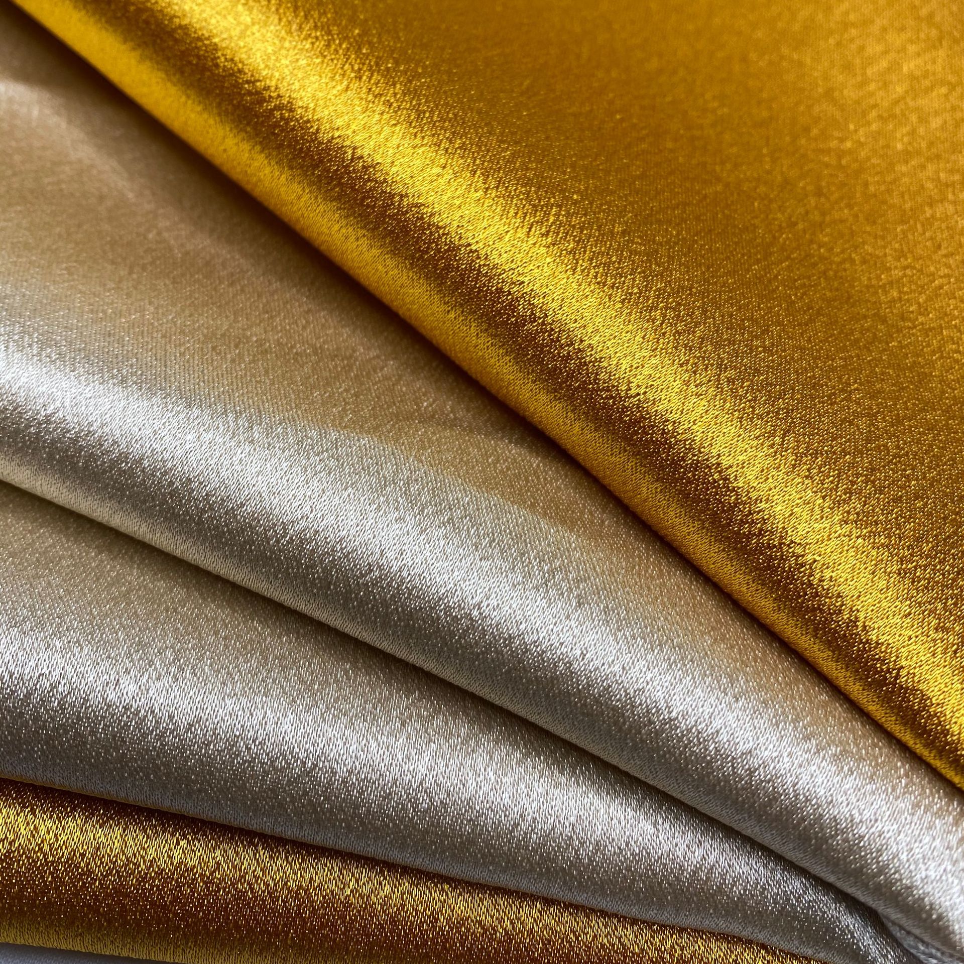 加密亮光色丁布 闪光缎 水晶缎面料 时尚夹克外套礼服仿真丝面料