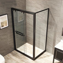 卫生间隔断玻璃淋浴房干湿分离L型洗澡洗澡家用浴室推拉门整体