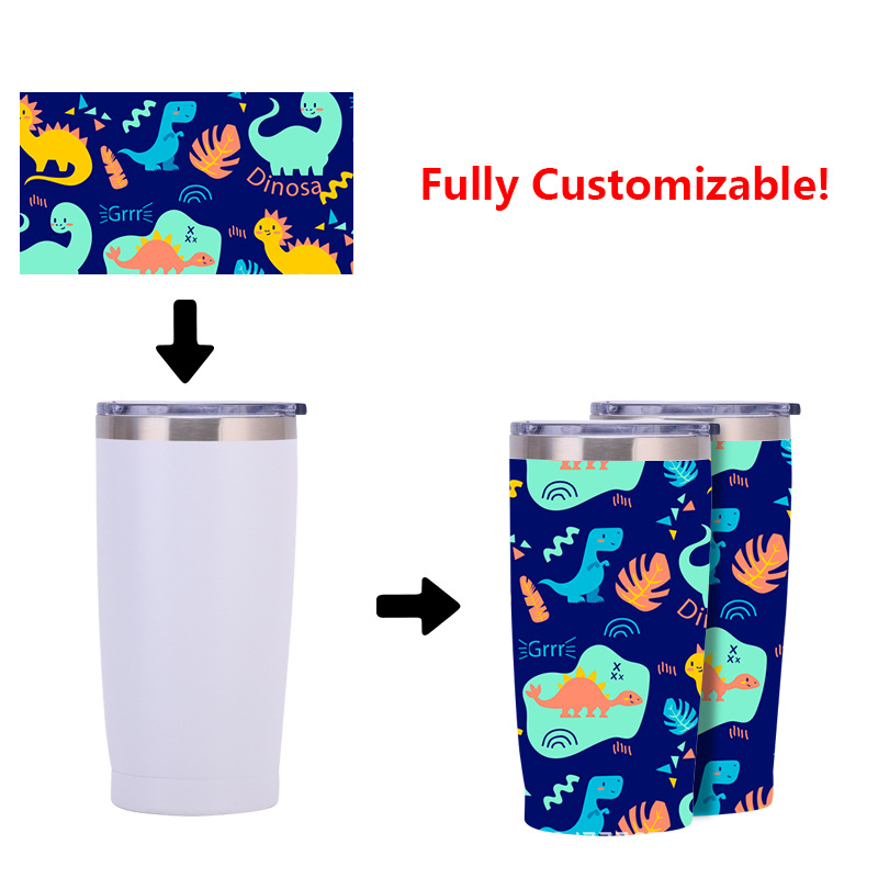 Graphic Customization Logo Full Printing 5D Printing Stainless Steel Travel Cup Large Capacity Outdoor Vacuum Insulation Cup