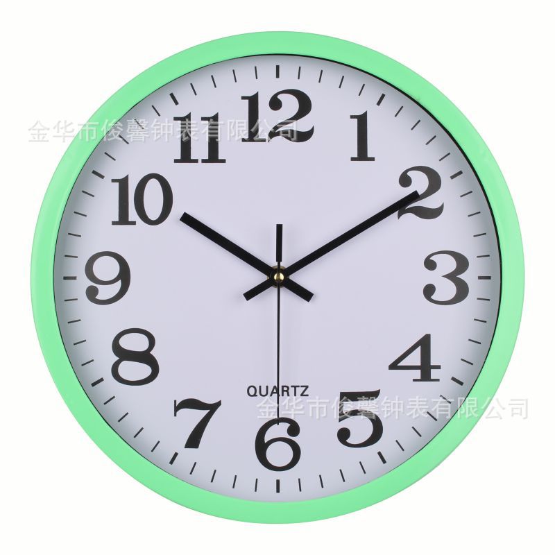 Electronic Simple Quartz Clock Customizable Logo Pattern Can Choose to Jump Second Stopwatch and Border Color Wall Clock