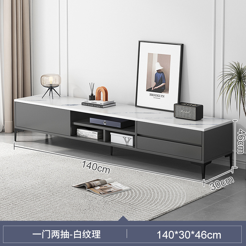 TV Cabinet Simple Modern Living Room Italian-Style Light Luxury Floor Cabinet Simple Storage Small Apartment Coffee Table TV Stand Combination