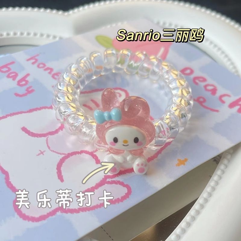 Sanrio Phone Line Hair Ring Cute Cinnamoroll Babycinnamoroll Clow M Hair Rope Cartoon Versatile Hair Elastic Band Hair Accessories