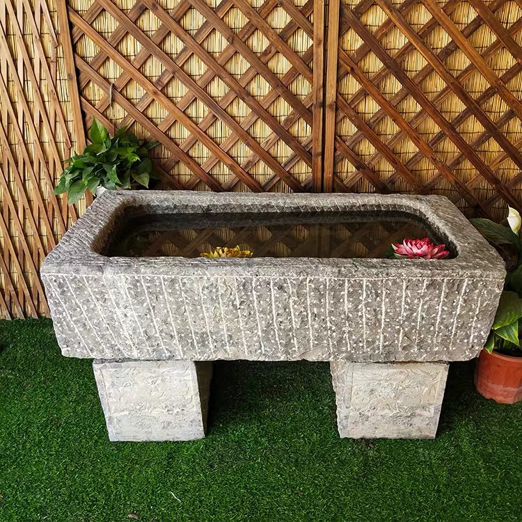 江苏旧石槽现货出售各规格老青石槽批发价格乡村喂猪槽报价