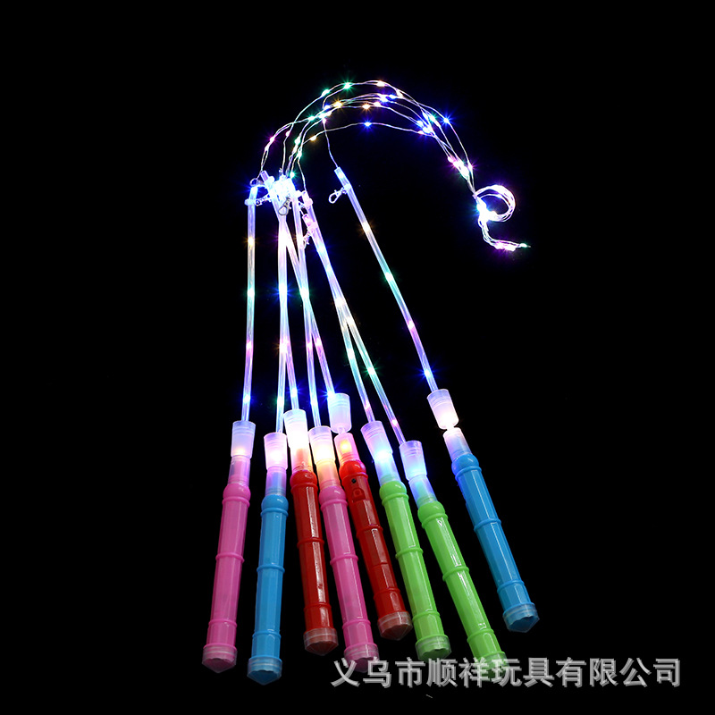 Night Market Stall Popular Inflatable Frog Children's Luminous Toys Led Handle Inflatable Frog Portable Rod Wholesale