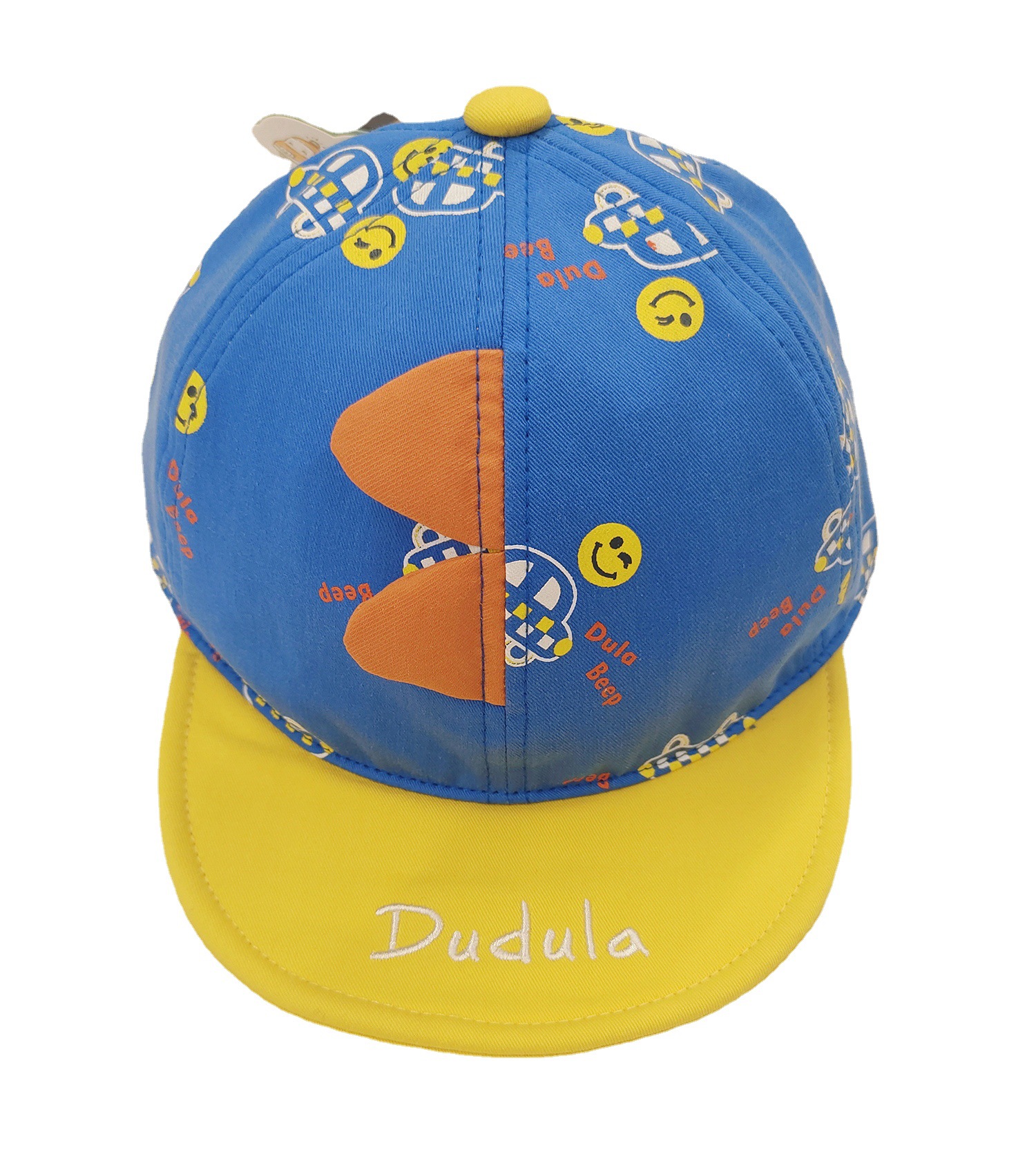 Peaked Cap Dudula Children's Sun Hat Printed Smiley Face Automobile Belt Tongue Hat