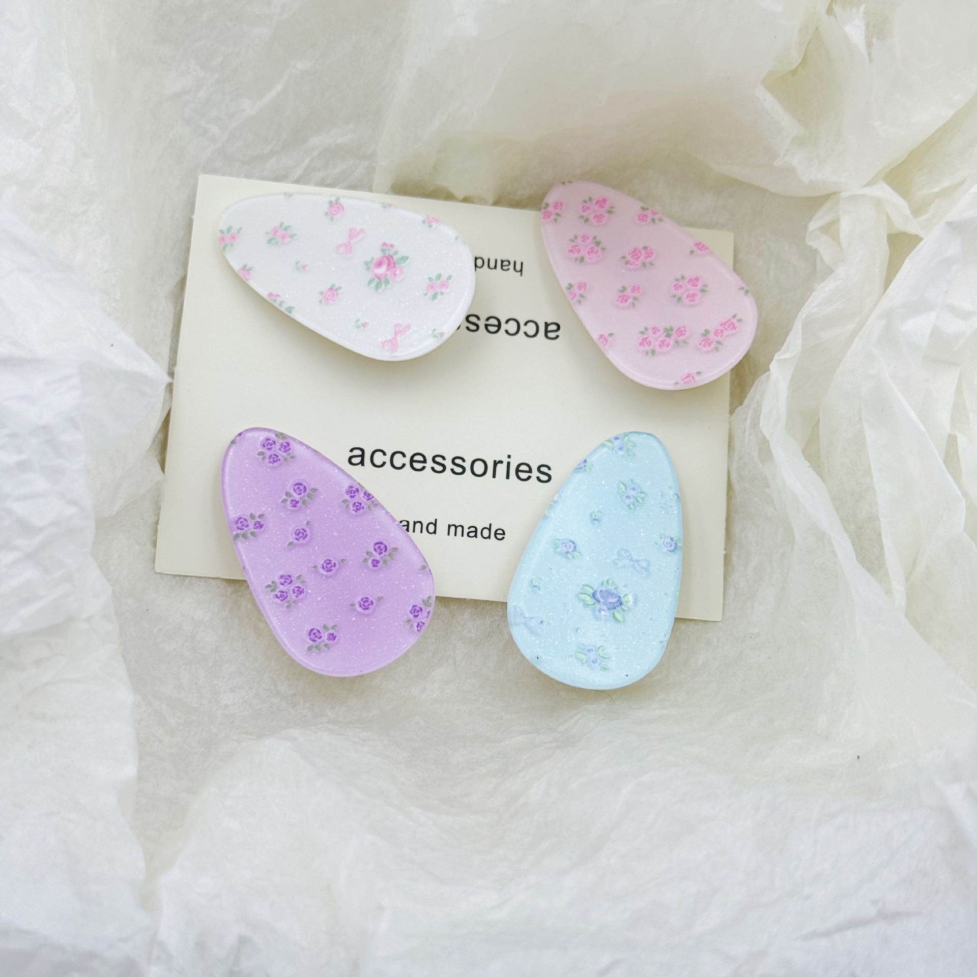 简约气质百搭小碎花发夹甜美可爱少女心刘海夹边夹韩