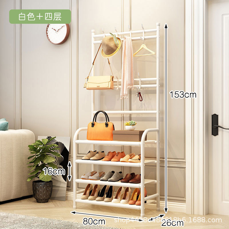 Floor Hanger Simple Coat Rack Wholesale Student Household Dormitory Multifunction Clothes Rack Multi-Layer Shoe Rack