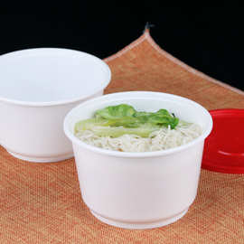 一次性圆形塑料带盖美食餐饮专用多用途干净泡面碗保鲜大容量圆碗