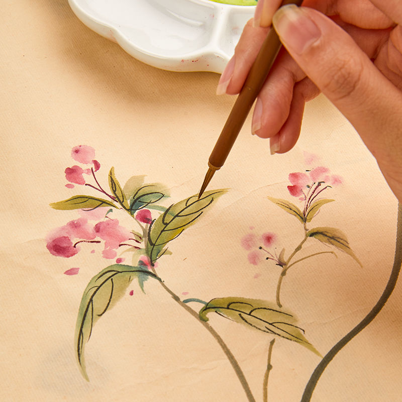 勾线笔毛笔工笔画狼毫国画瘦金体小楷套装花鸟描线笔一件代发包邮