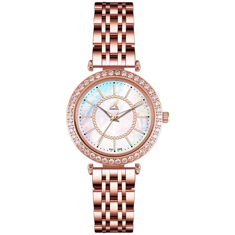 英国品牌坎戈尔袋鼠kangol全自动石英表女士手表学生防水-k803