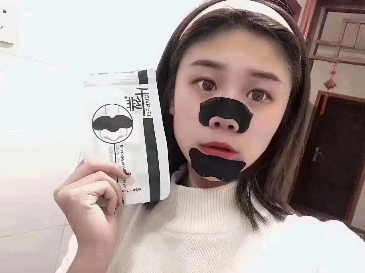 千菲 千绯 鼻贴 去黑头 粉刺  撕拉式 鼻帖 鼻膜 男女10片