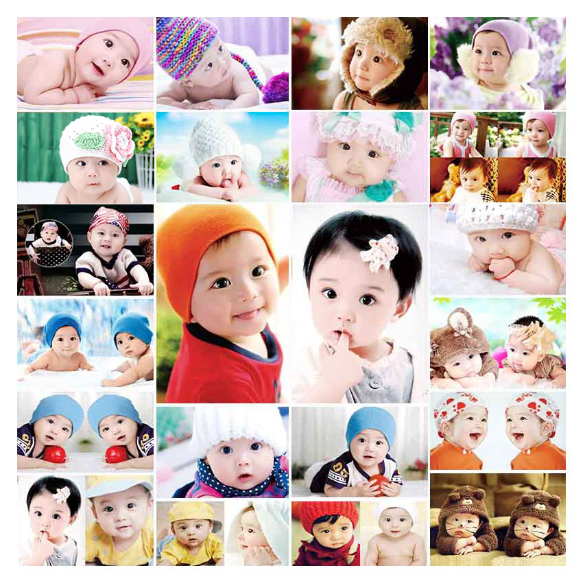 可爱宝宝海报小照片男女婴儿画像孕妇胎教小图片婚房墙贴画报