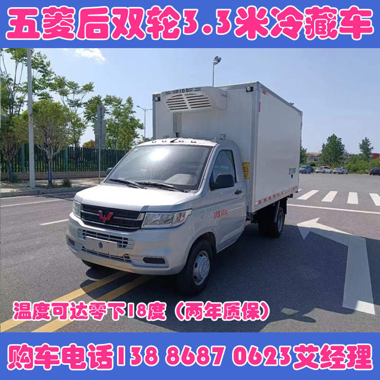 五菱冷藏车五菱宏光小型冷藏车2.0排量3米箱式冷链运输车冷冻车