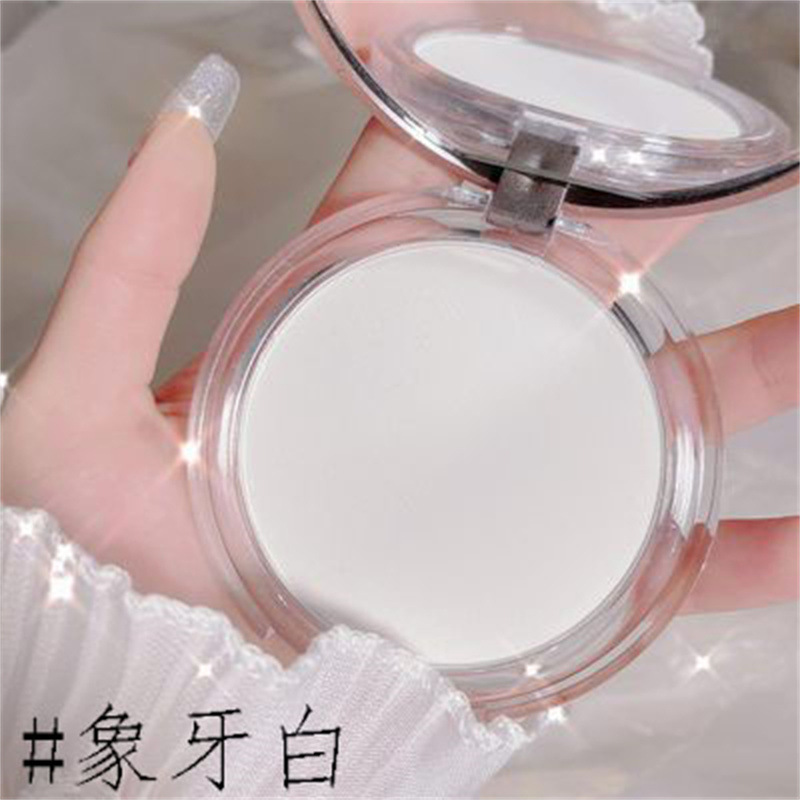 Bear Mirror Powder Finishing Powder Face Powder Dry Powder Oil Control Wet and Dry Dual-Use Repair Plate High Appearance Convenient Powder