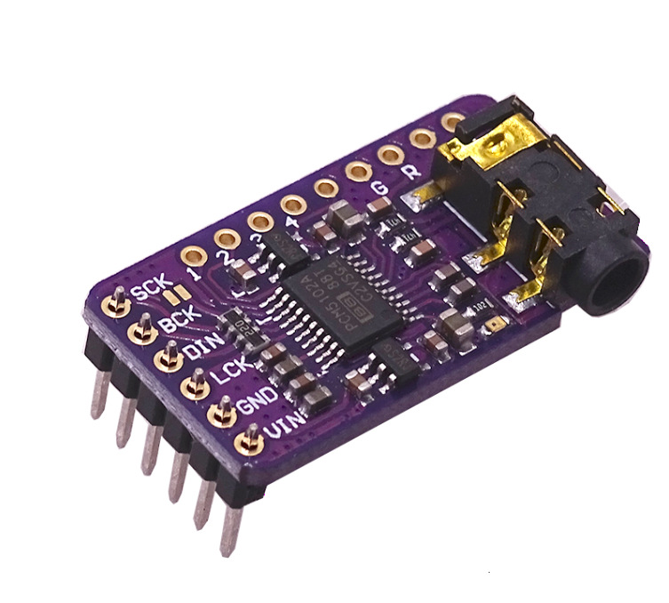 pcm5102模块 立体声dac 数模转换器 插字音频模块 pll语音模块