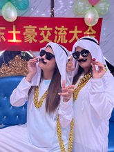 中东土豪服装沙特阿拉伯衣服化装舞会搞怪万圣节cos演出服饰道具