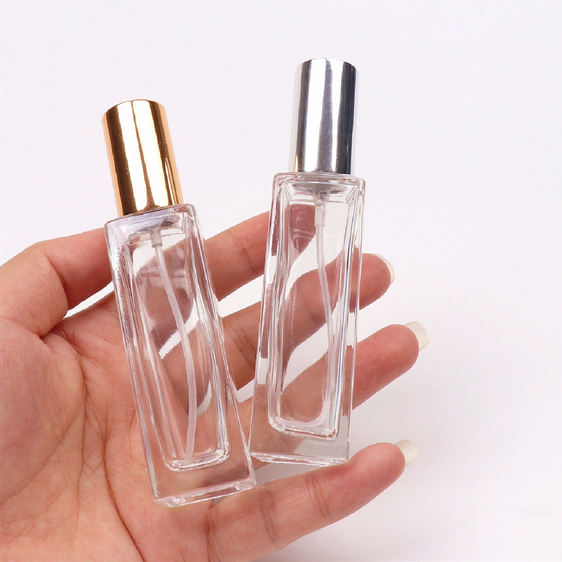 15ml透明长方形瓶玻璃香水瓶 化妆水喷雾瓶 补水分装瓶 工厂现货