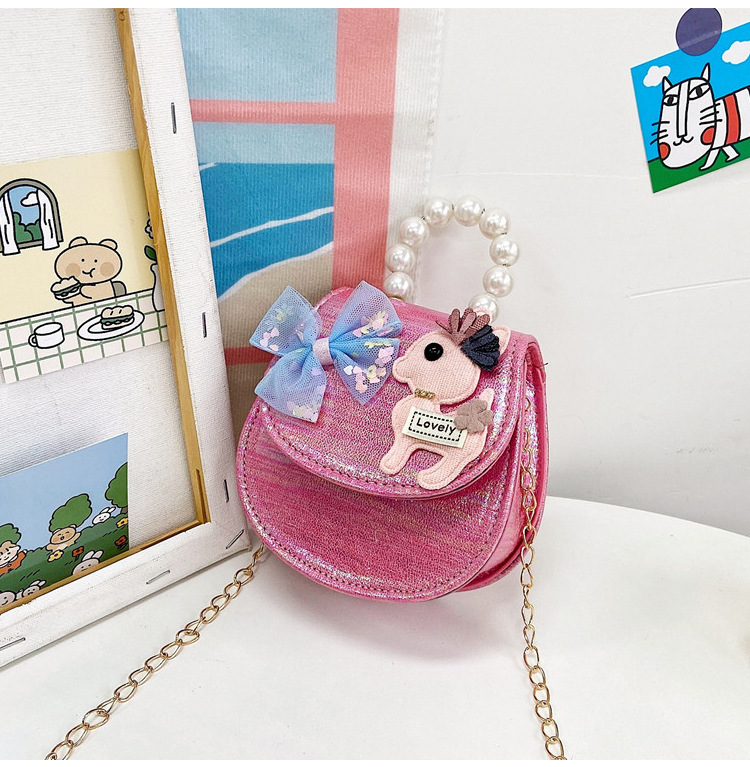 Children's Bag Women's Bag Summer Shoulder Bag Cute Deer Princess Messenger Bag Western Style Girl's Chanel Style Handbag