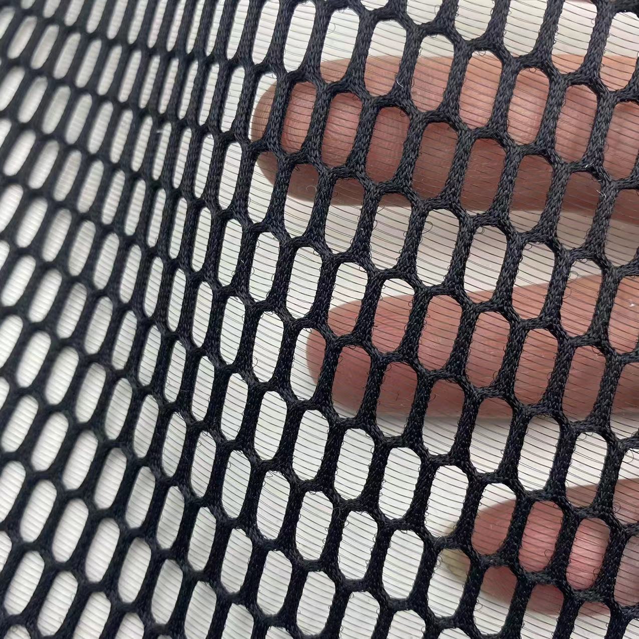 三明治网布 粗孔插单丝透孔网眼布 箱包玩具鞋材面料 现货