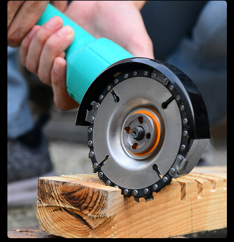 厂家直营角磨机链条盘硬质合金链条锯片木工一槽切割链条锯盘