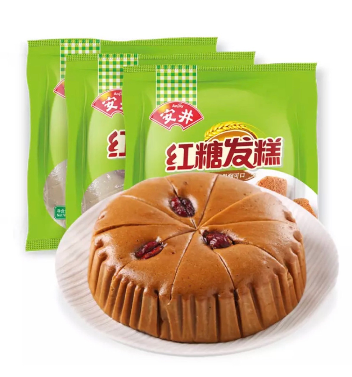 安井红糖发糕400g*16袋/箱 红糖发糕农家乡厨酒店茶楼早餐广式