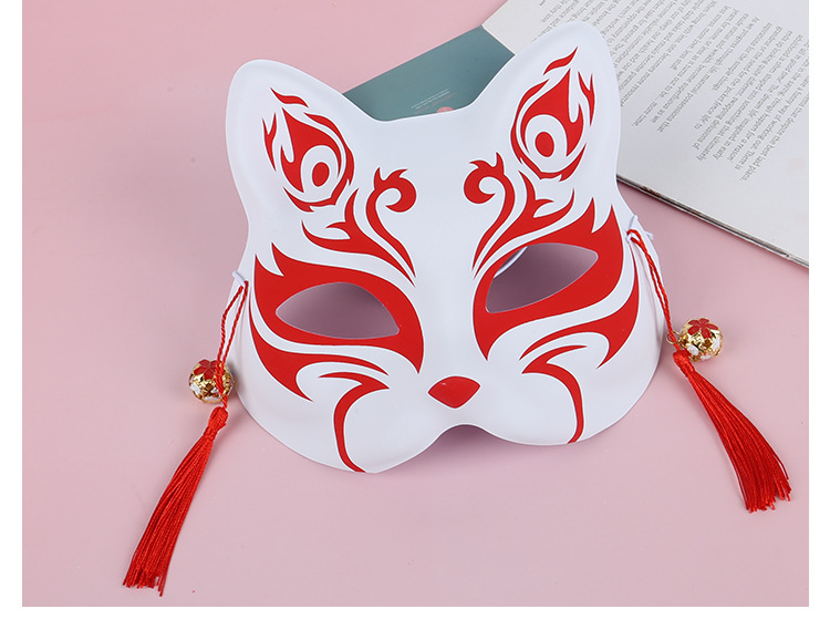 狐狸面具半脸古风日式萤火之森二次元动漫抖音同款万圣节道具批发