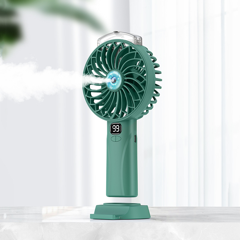 Handheld Spray Little Fan Smart Digital Display Usb Water Spray Thermantidote Desktop Fan Portable Long Endurance New Wholesale