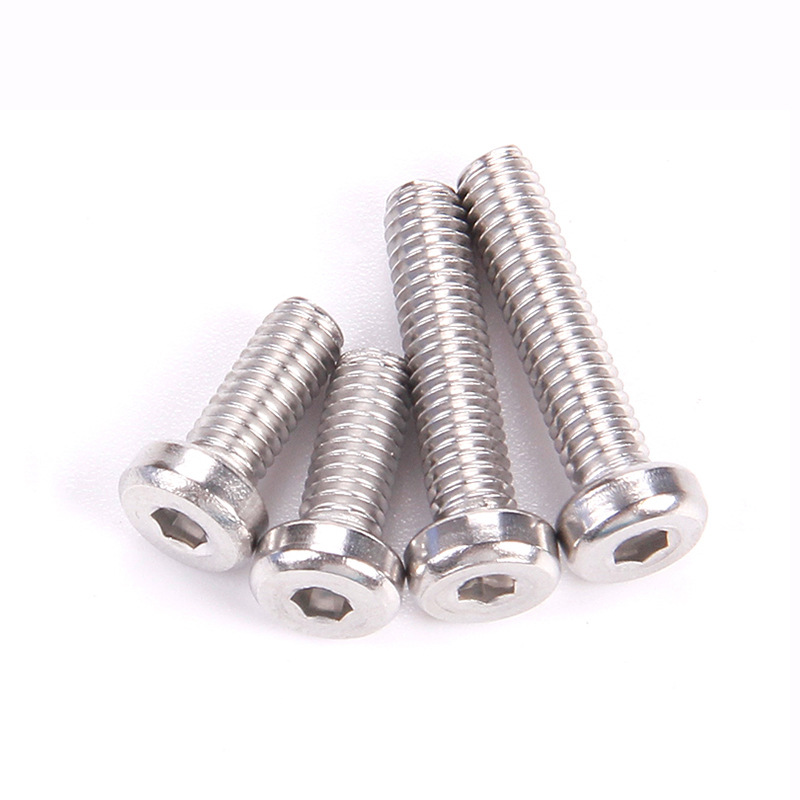 304不锈钢薄头内六角din7984矮头螺栓螺杆m4m5m6m8*4x5x6x8-50