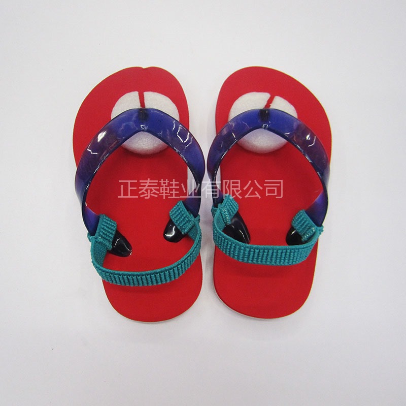 factory customized baby eva tie backstrap elastic band anti-fall flip flops customizable pattern flip flops