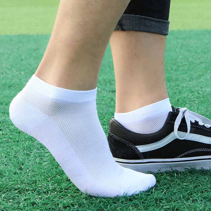 袜子男夏10双短袜夏季薄款透气防臭短筒吸汗低帮女5双批发