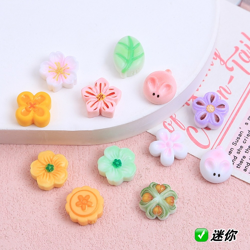 迷你鲜花糕点食玩创意diy奶油胶树脂配饰配件美甲饰品材料包批发