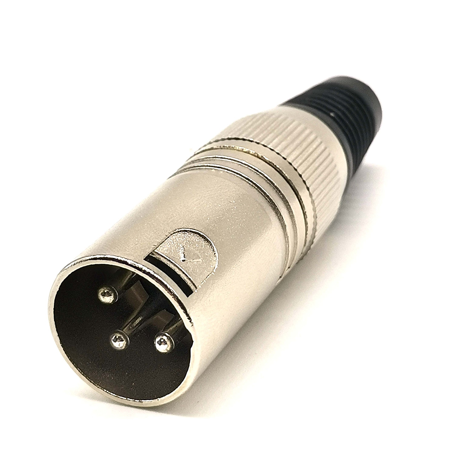 镀镍黑胶3芯瑞士卡侬xlr麦克风音频公头 舞台灯光 3p卡侬公头