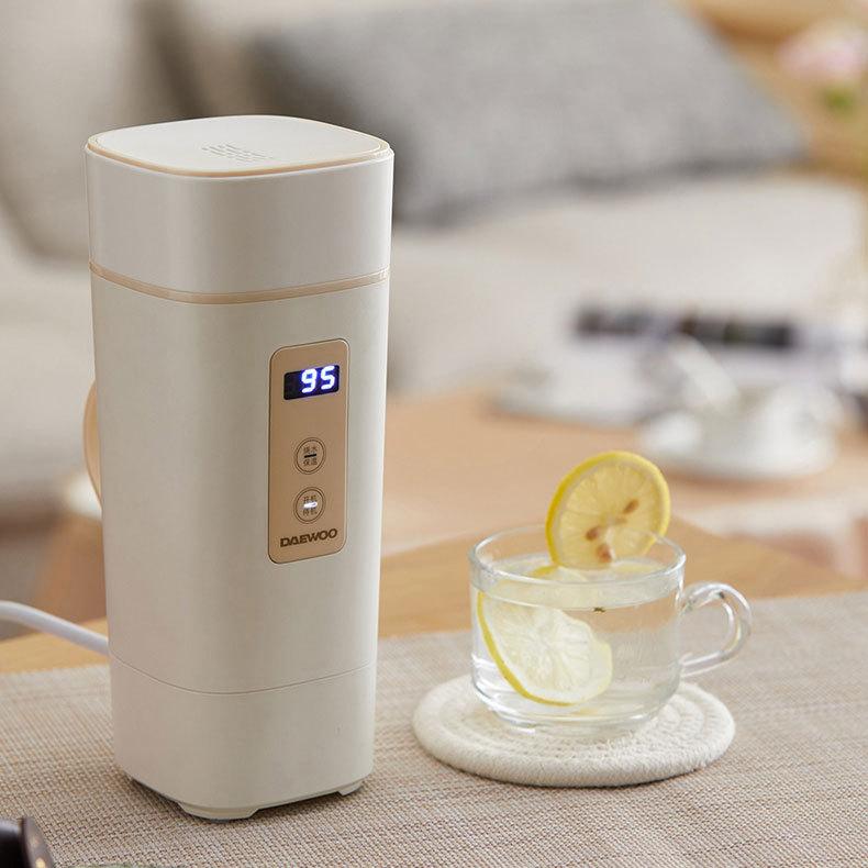 韩国大宇便携式烧水壶电热水杯小型烧水杯旅行自动加热外出恒温杯
