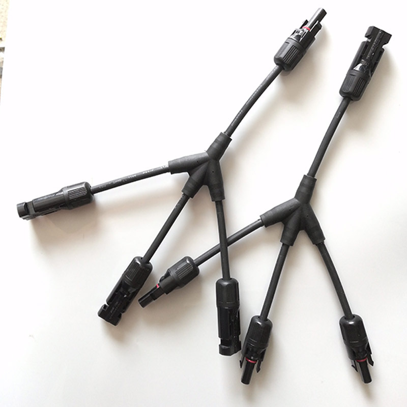 光伏连接器mc4太阳能公母插头mc4接头电池板光伏组件线接 连头