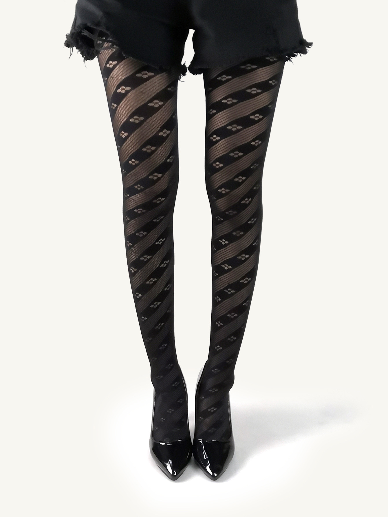 宝娜斯 丝袜 200d韵律知性 女袜 经典提花连裤袜 塑身袜 7217