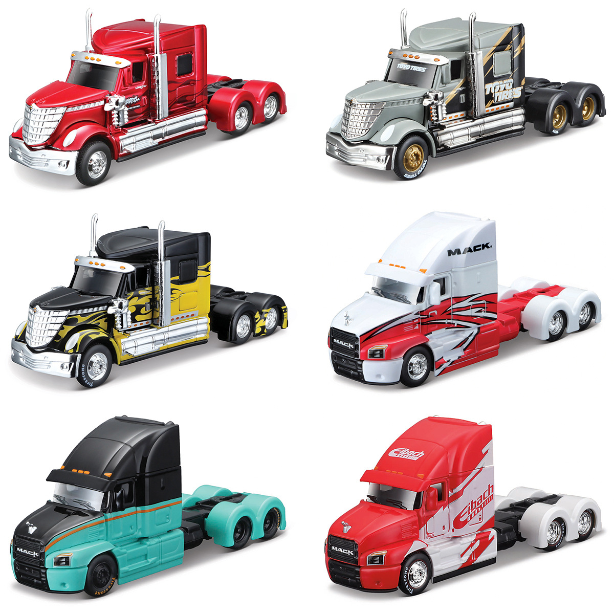美驰图1:64货柜拖车头卡车运输车仿真合金拖车汽车模型玩具