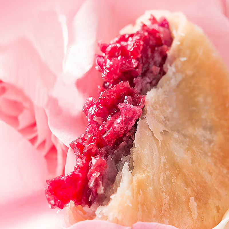 昆明冠生园现烤鲜花饼450g云南特产玫瑰花饼健康休闲轻食礼盒装