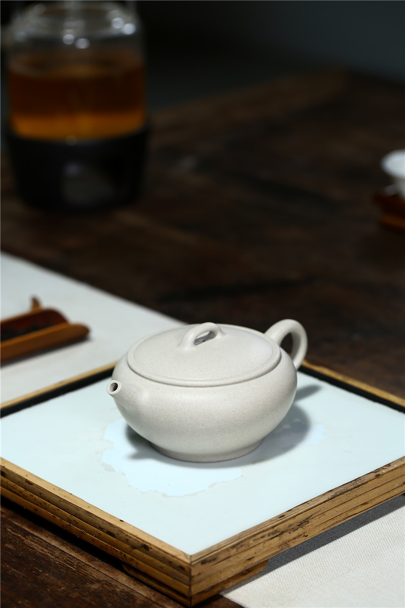 宜兴原矿白段泥名家手工紫砂壶 汉瓦150毫升小茶壶功夫茶具代发