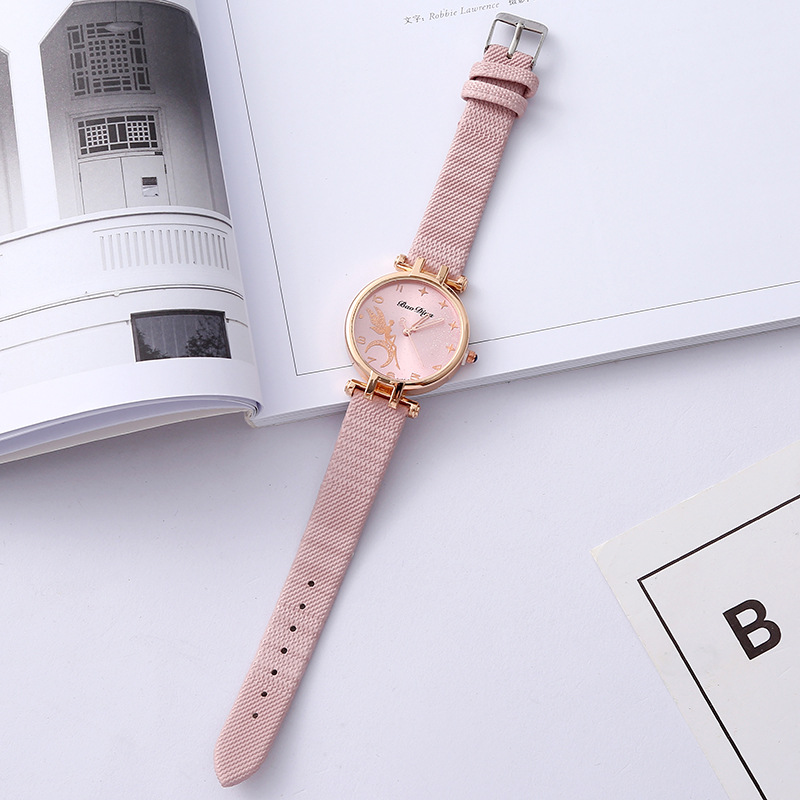 Foreign Trade New Diamond Starry Quartz Watch Ladies Small and Simple Watch Simple Temperament Gift Watch Wholesale