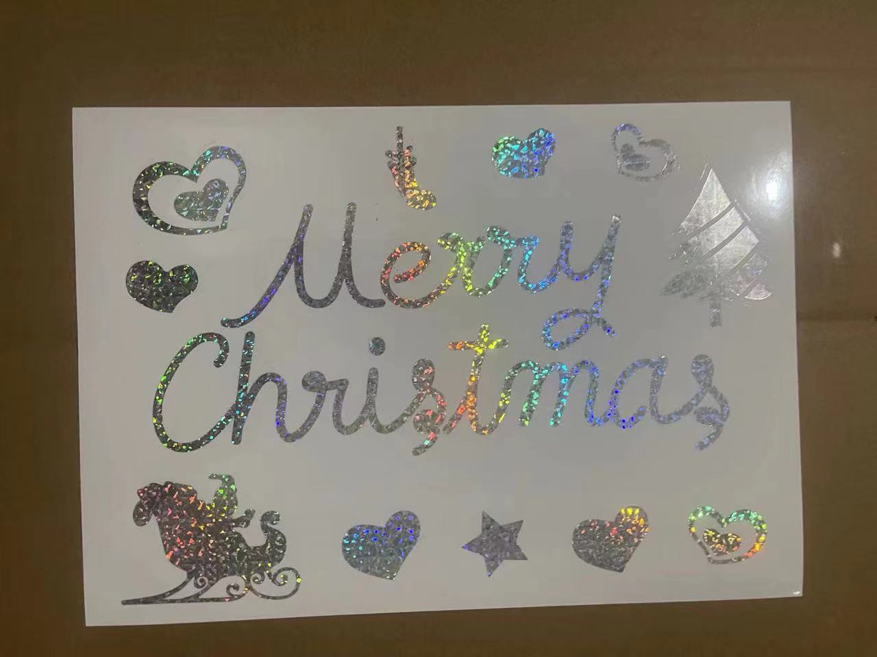 DIY Golden Merry Christmas Christmas Merry Christmas Ball Stickers Transparent Bounce Ball Stickers Gilding Stickers