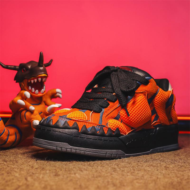 恐龙鞋明星同款增高厚底面包鞋男女情侣2024新款国潮运动休闲板鞋