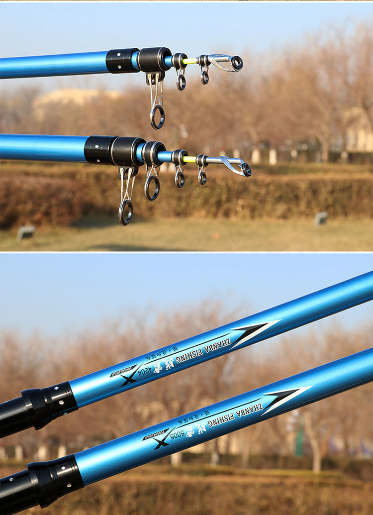 可视锚鱼竿锚杆锚鱼竿远投竿抛杆挂鱼竿超硬超轻碳素长节锚杆套装